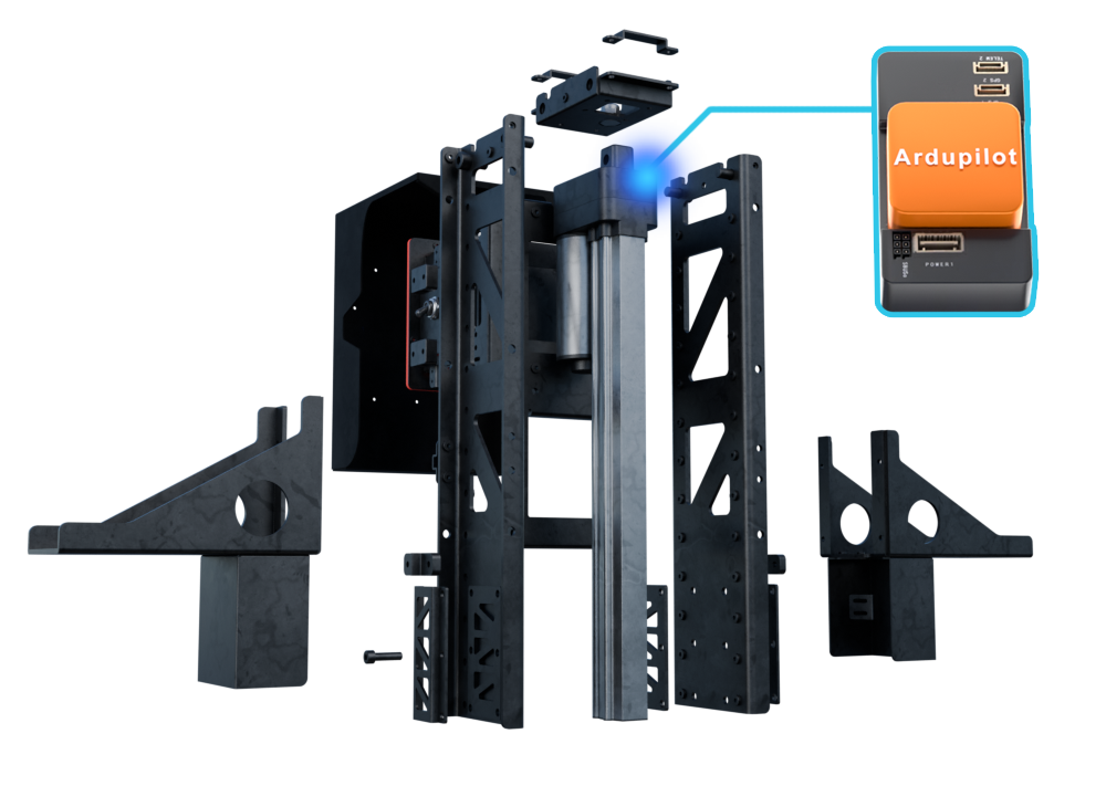 The Modular Immersion Bracket provides a controlled deployment solution for submersible payloads and sensors. Built for versatility, it supports multiple configurations and seamless integration with sonar, ADCP, and other monitoring equipment.
Contego - Immersion bracket linear actuator  - usv for marine robotics