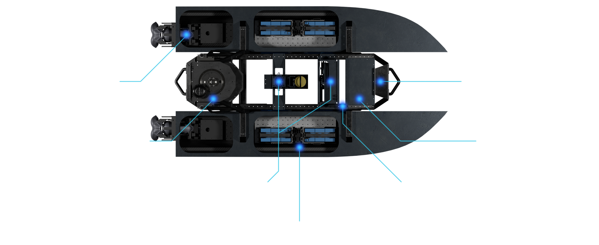 catamaran USV, autonomous surface vessel, marine robotics, unmanned surface vessel, modular USV, hydrographic survey, water sampling, payload deployment. Contego_-_maven_210_overview_-_usv