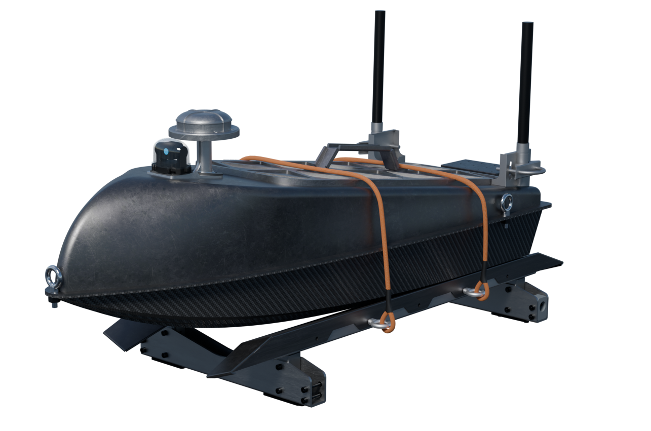 mono-hull USV, compact unmanned surface vessel, shallow-water USV, jet-powered USV, autonomous marine platform. Contego - viper 110 docking- usv for marine robotics