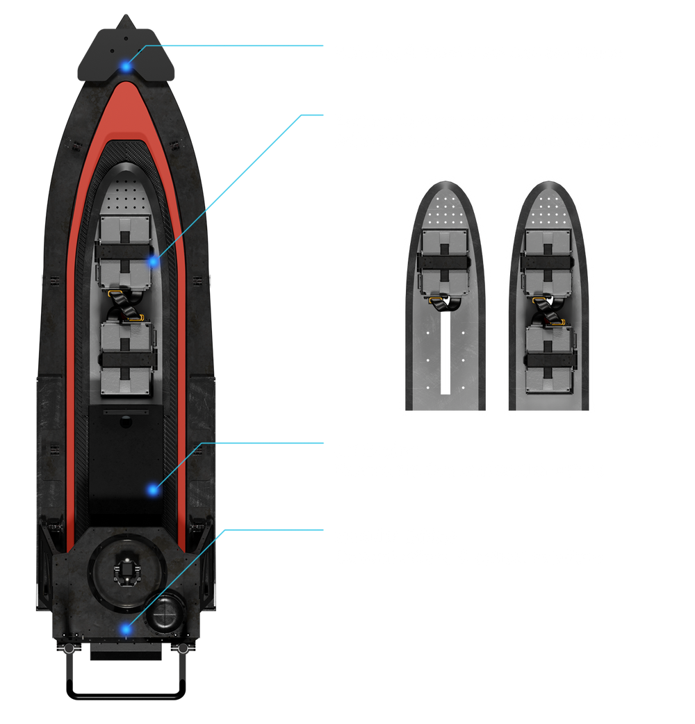 mono-hull USV, compact unmanned surface vessel, shallow-water USV, jet-powered USV, autonomous marine platform. Contego - viper 160 boat overview - usv for marine robotics