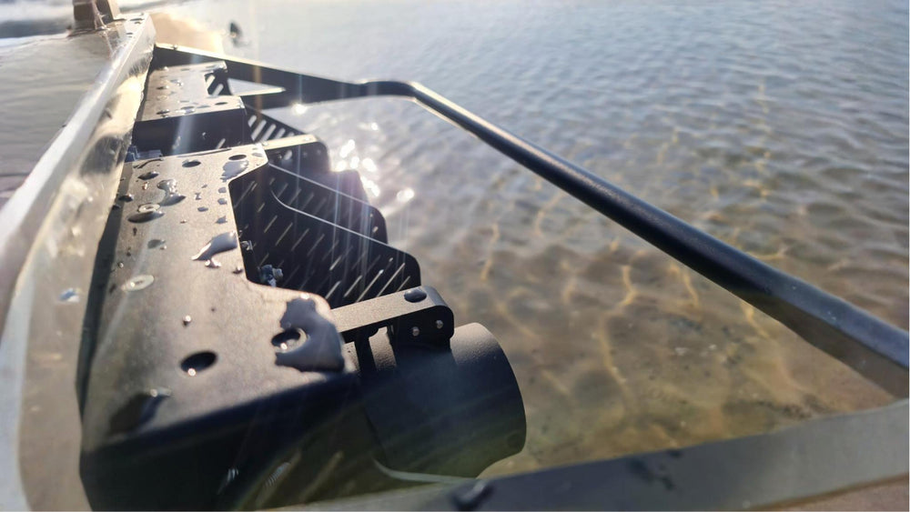 mono-hull USV, compact unmanned surface vessel, shallow-water USV, jet-powered USV, autonomous marine platform. Contego - viper 270 hydra jet engines - usv for marine robotics