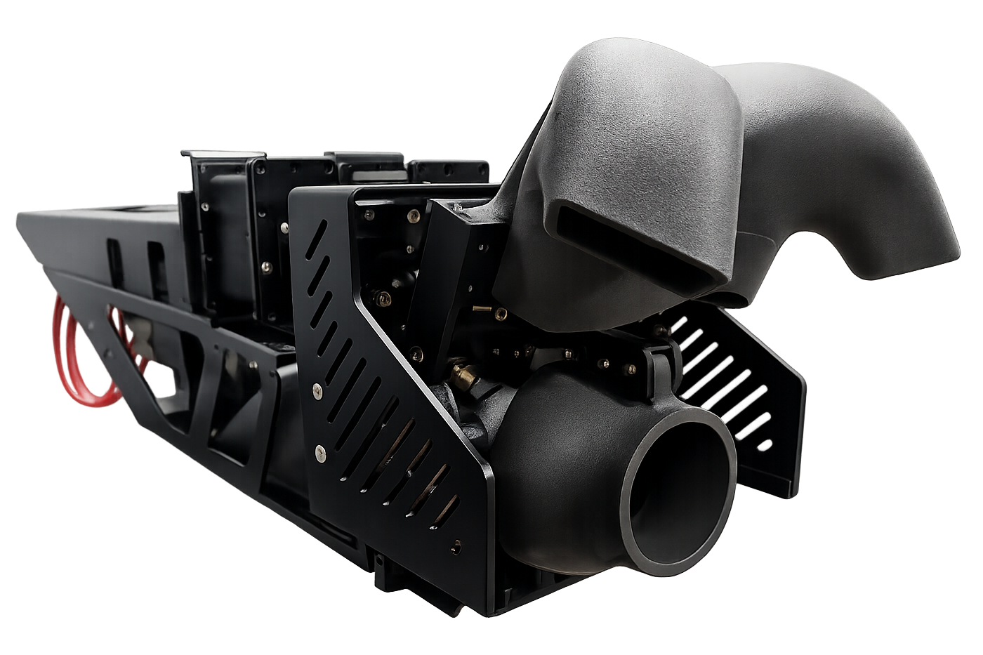 Hydra jet electric engines - Compact, lightweight platform for rapid deployment and shallow water agility, while efficient power architecture supports day-long operations. 
contego - Hydra jet electric engines reverse bucket jet - usv for marine robotics