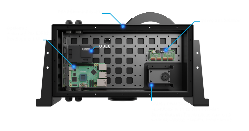 A rugged and versatile winch system designed for lifting and submerging payloads with precision and safety. Equipped with a waterproof electronics box (IP68) and customizable spool configurations, it delivers reliability in marine operations.
contego - multipurpose winch electronic box hardware - usv for marine robotics