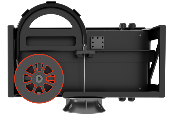 A rugged and versatile winch system designed for lifting and submerging payloads with precision and safety. Equipped with a waterproof electronics box (IP68) and customizable spool configurations, it delivers reliability in marine operations.
contego - multipurpose winch wheel - usv for marine robotics